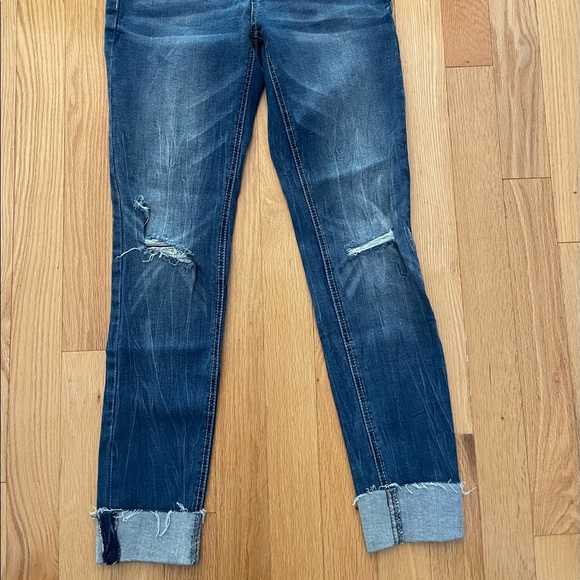 Almost Famous Skinny Stretch Distressed Cuffed Jean - Picture 7 of 8